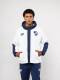 Campera De Polar Explor Nacional Hombre Blanco, Azul Marino