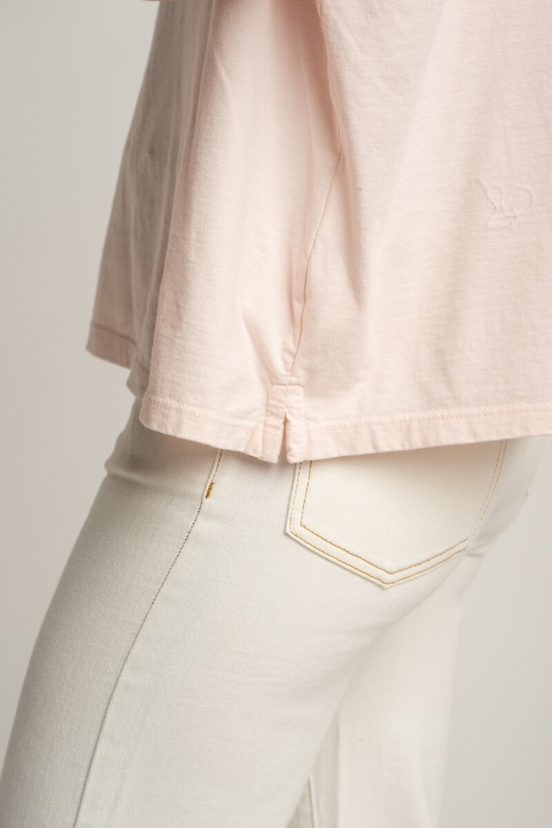 Remera Algodon Lavado Rosa