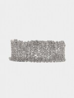 Choker Con Cadenas Entrecruzadas plateado