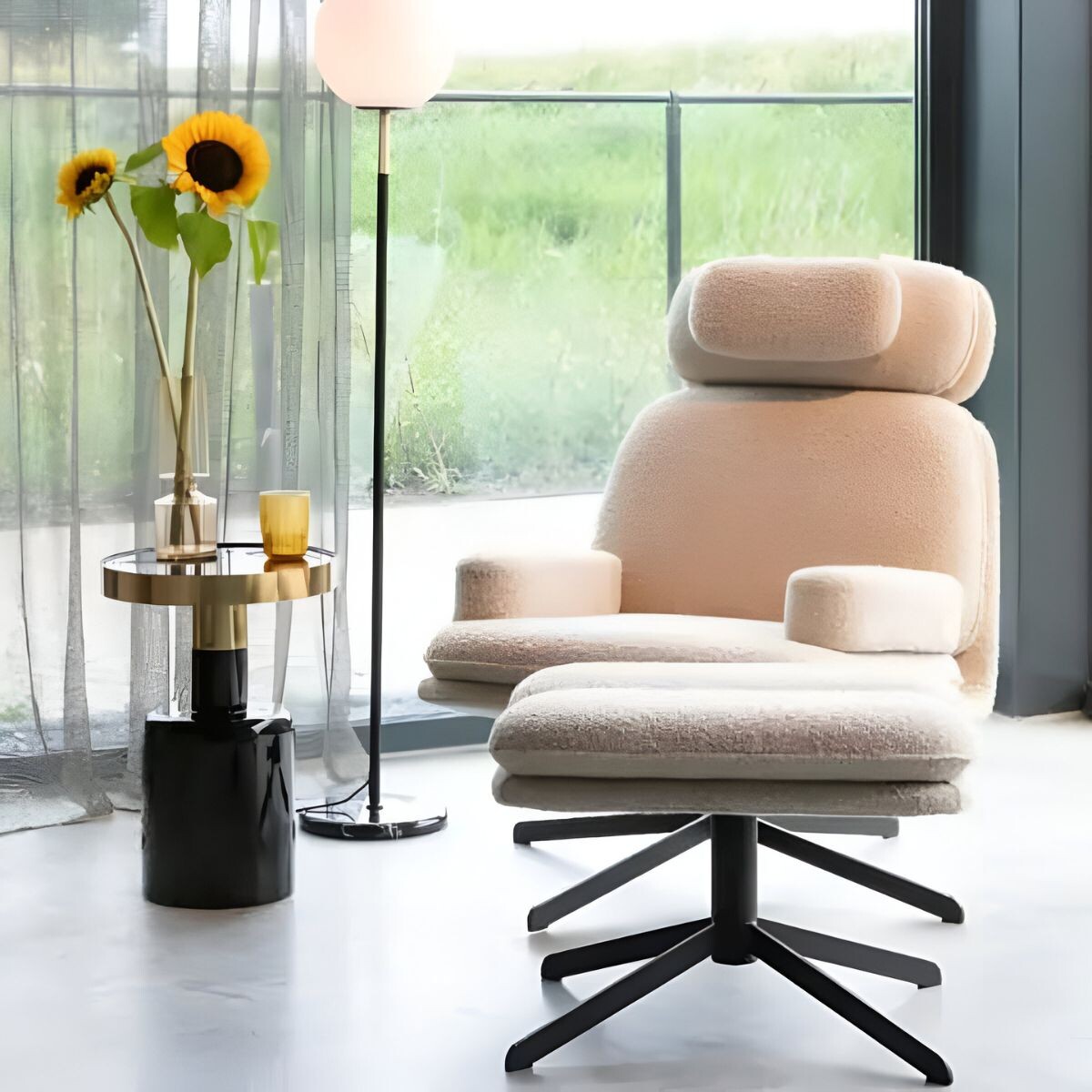 Mesa auxiliar GLAM NEGRO 