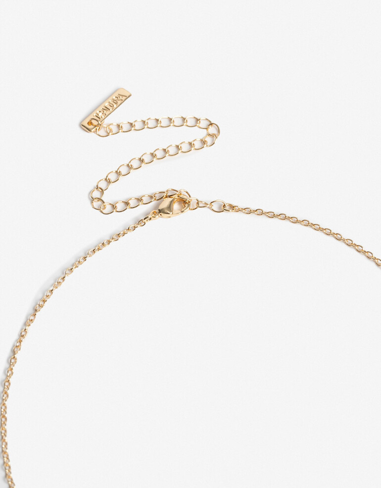 Collares Largos Strass Collar Largo En Y Con Cubic - Dorado