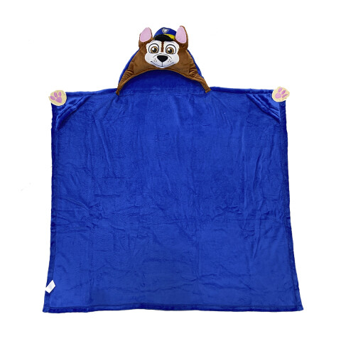 Frazada Infantil con Capucha Paw Patrol 100 x 100 cm AZUL