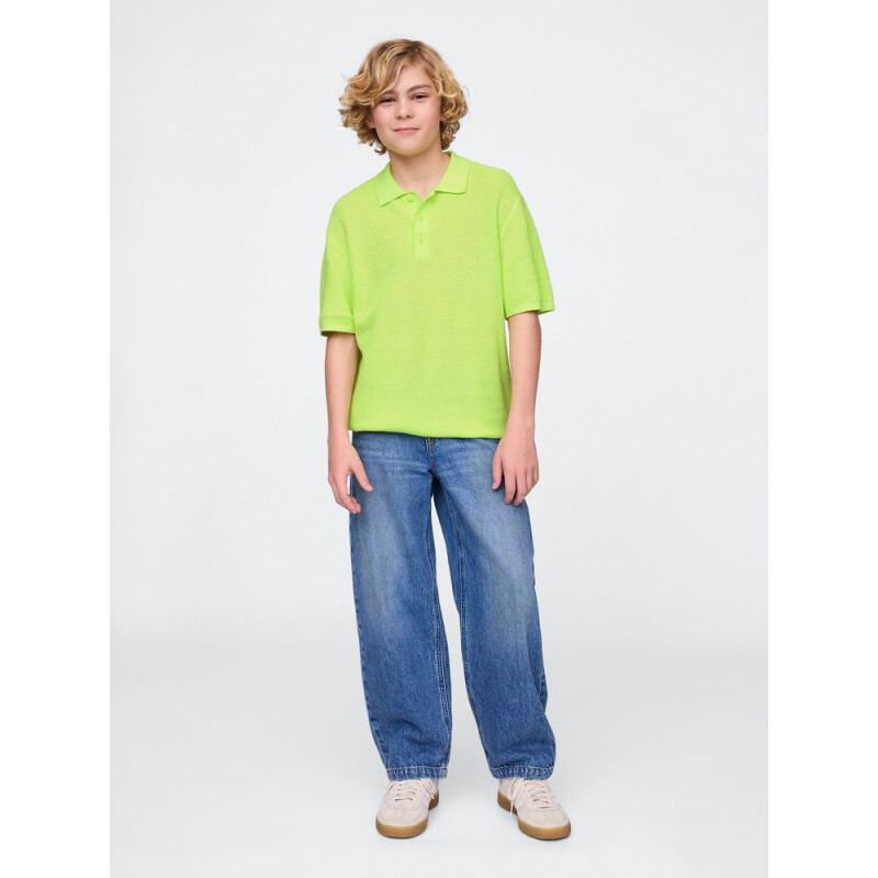 SU25 SS POLO SWEATER SUPERLIME