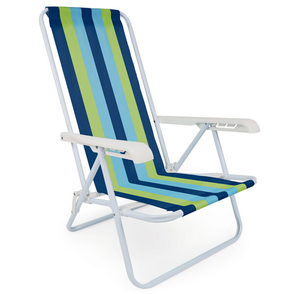 SILLA RECLINABLE 4 POSICIONES ACERO AZUL