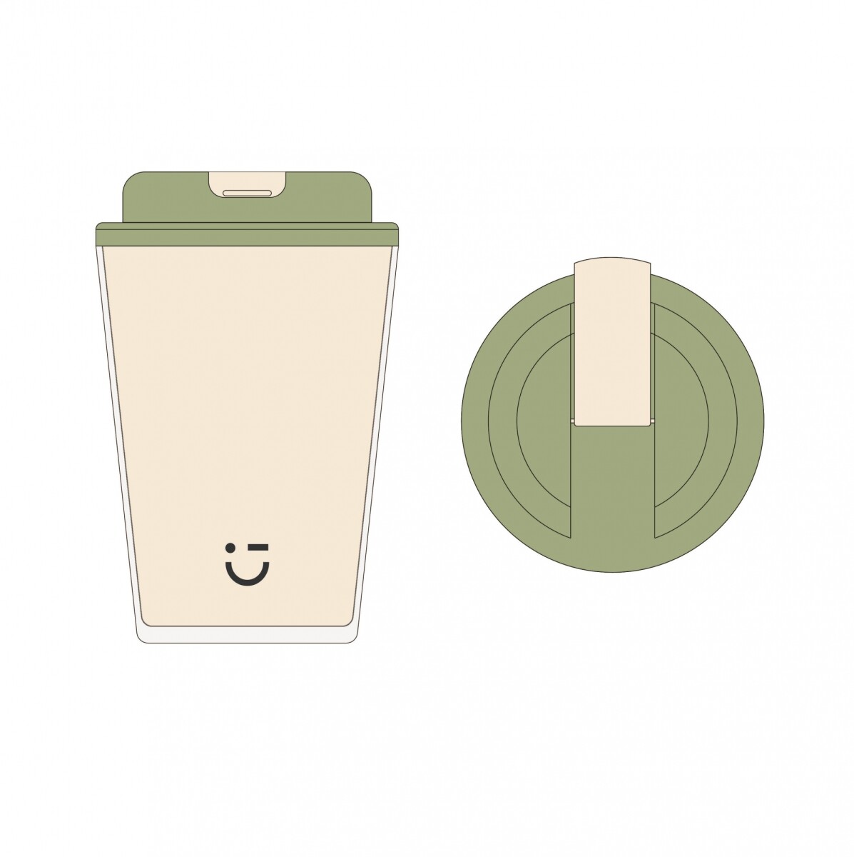 Vaso térmico 420ml - verde 