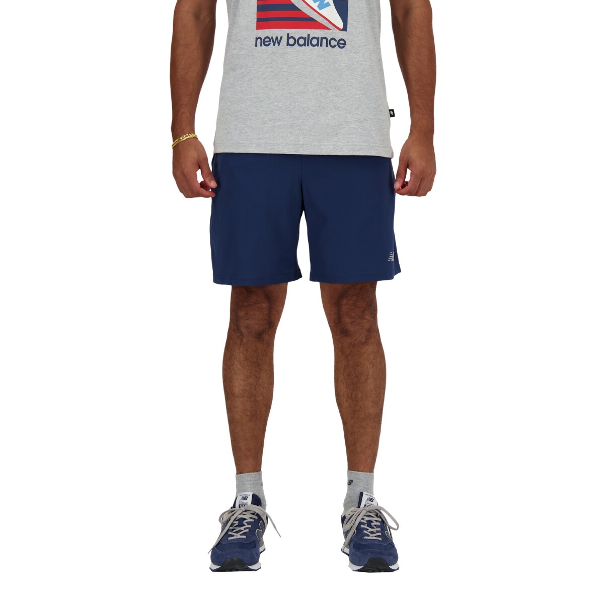 Short New Balance de Hombre -Sport Essentials 7"- MS41232NNY - BLUE 