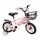 Bicicleta Infantil Rod 12 con Rueditas Entrenamiento y Cesto Rosa