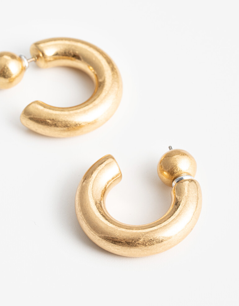 Aros Argollas Metal Aros Argollas Metal - Dorado Oro Amarillo
