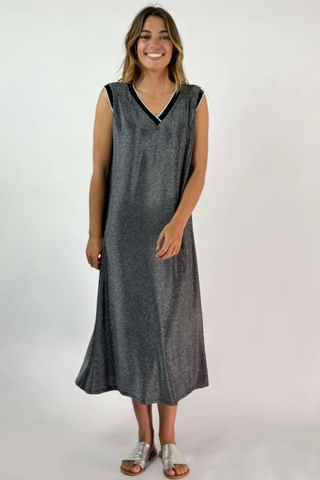 VESTIDO SELENDRA plateado l/xl