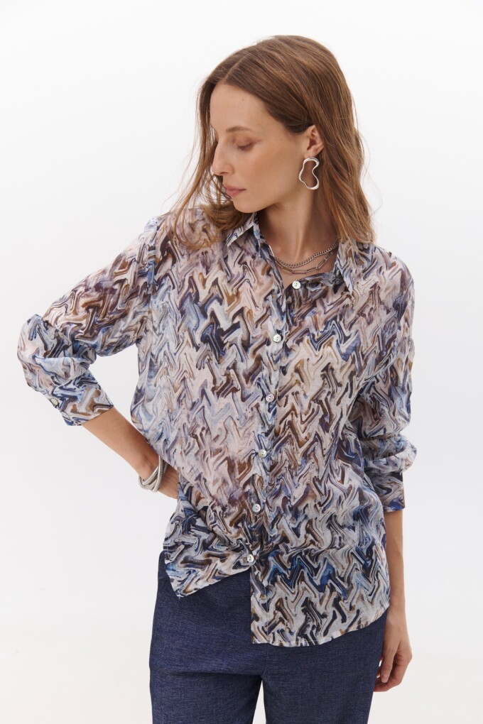 CAMISA JULIETA AQUA AZUL