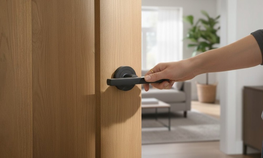 Manija para puerta R-530A/N negro mate Manija Para Puerta R-530a/n Negro Mate