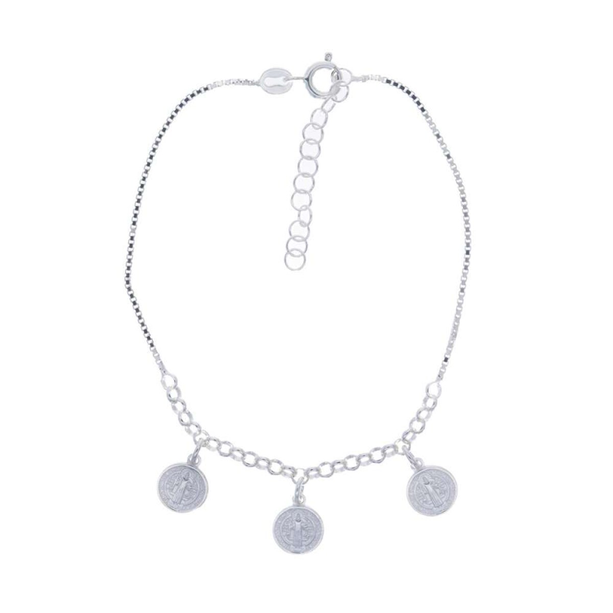 Pulsera Religiosa De Plata 925 - San Benito 