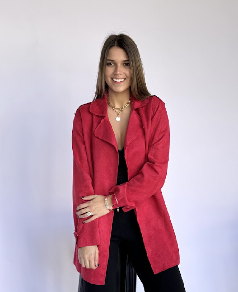 Chaqueta Gamuza rojo