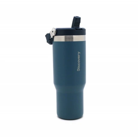 Vaso Térmico Discovery Con Pico Y Sorbete AZUL
