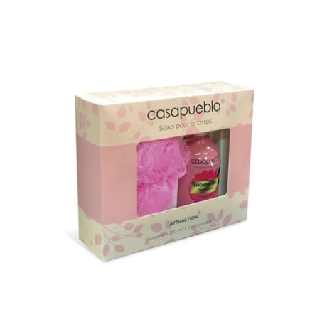 Pack Casa Pueblo Gel de Ducha Shower Attraction 280 ml + Esponja – Pack Cuidado Personal Pack Casa Pueblo Gel de Ducha Shower Attraction 280 ml + Esponja – Pack Cuidado Personal