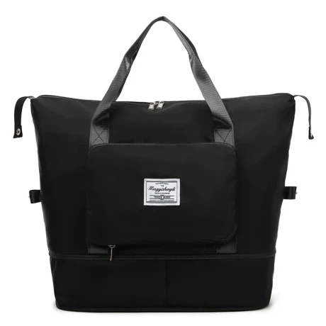 BOLSO PLEGABLE PARA VIAJES MULTIFUNCIÓN IMPERMEABLE\n NEGRO