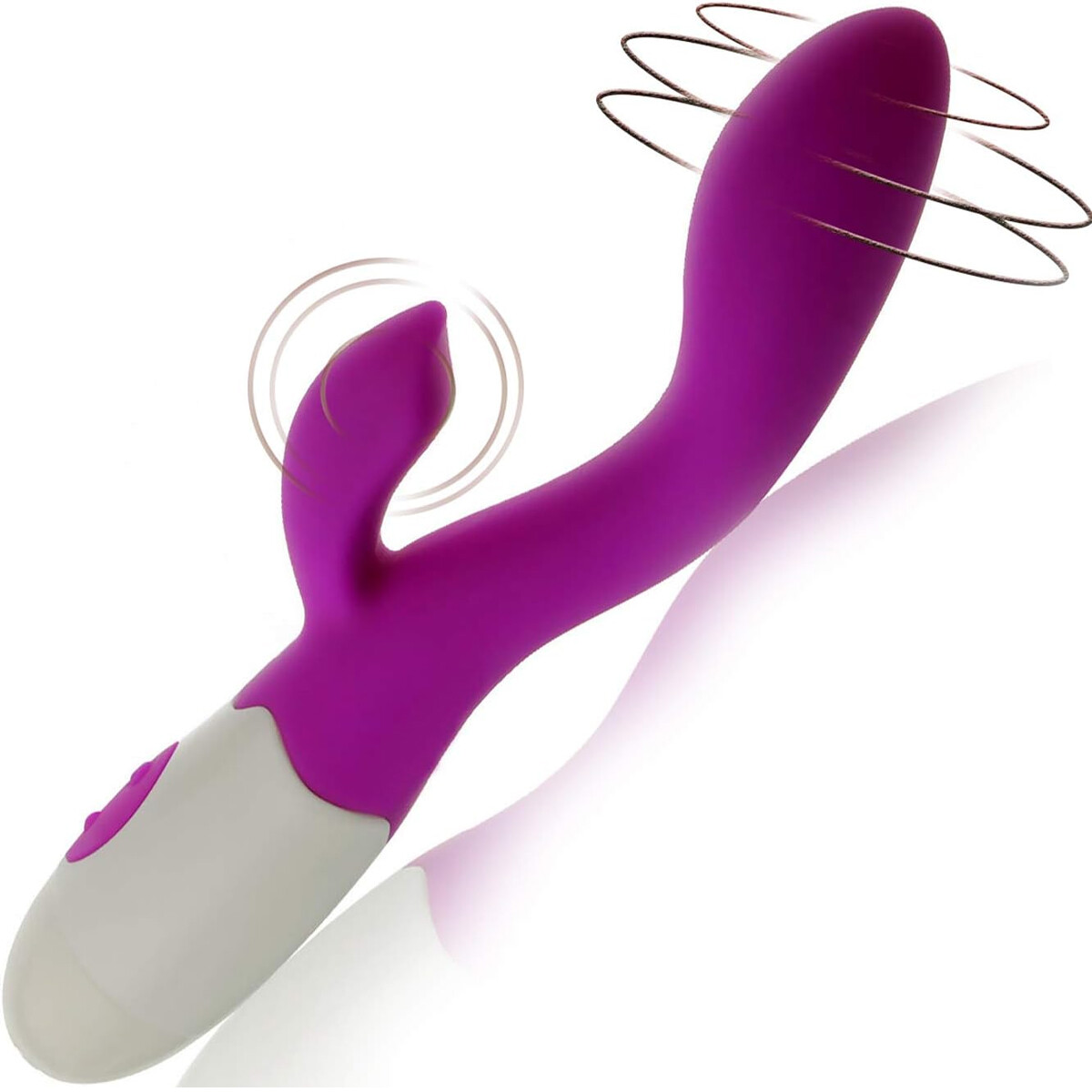 Vibrador Con Doble Estímulo Desing Curvo A Pila - Fucsia 