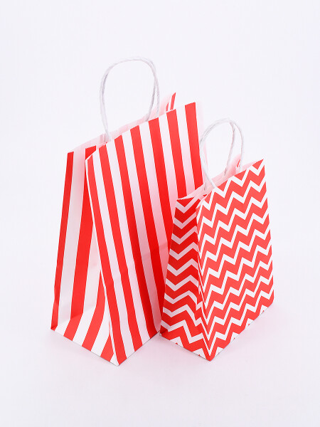 BOLSA REGALO LINEAS RED ROJO