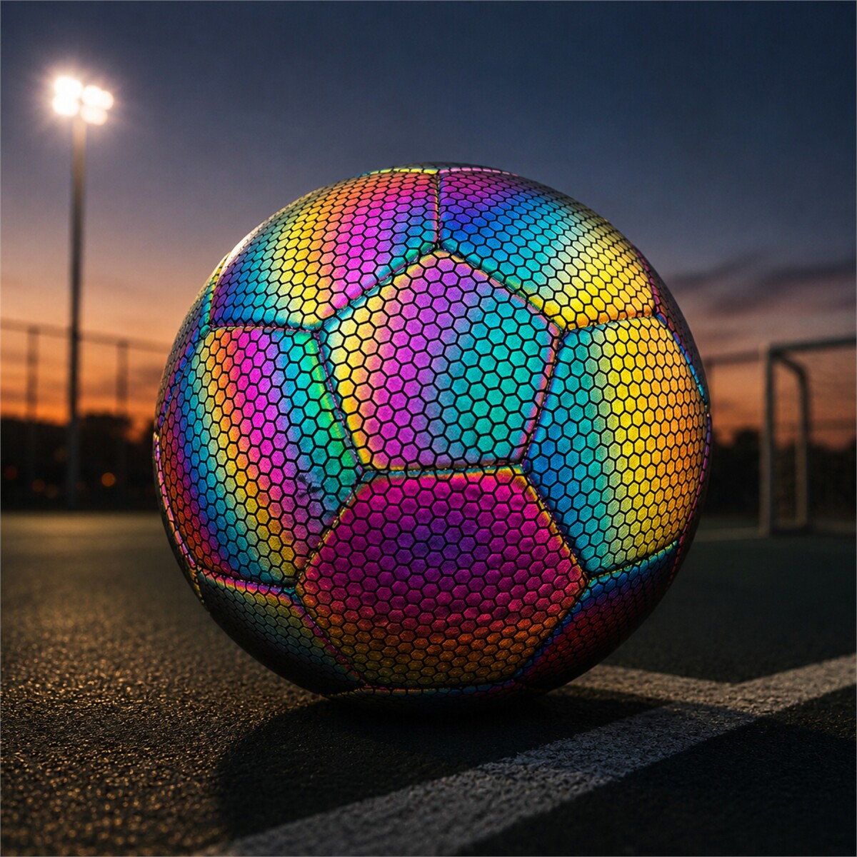 Pelota de Fútbol N°5 Reflectiva Holográfica - COLORES 