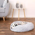Cama Para Gato Cucha Puff Peluda Cómoda 50 Cm Mascota Variante Color Gris Claro