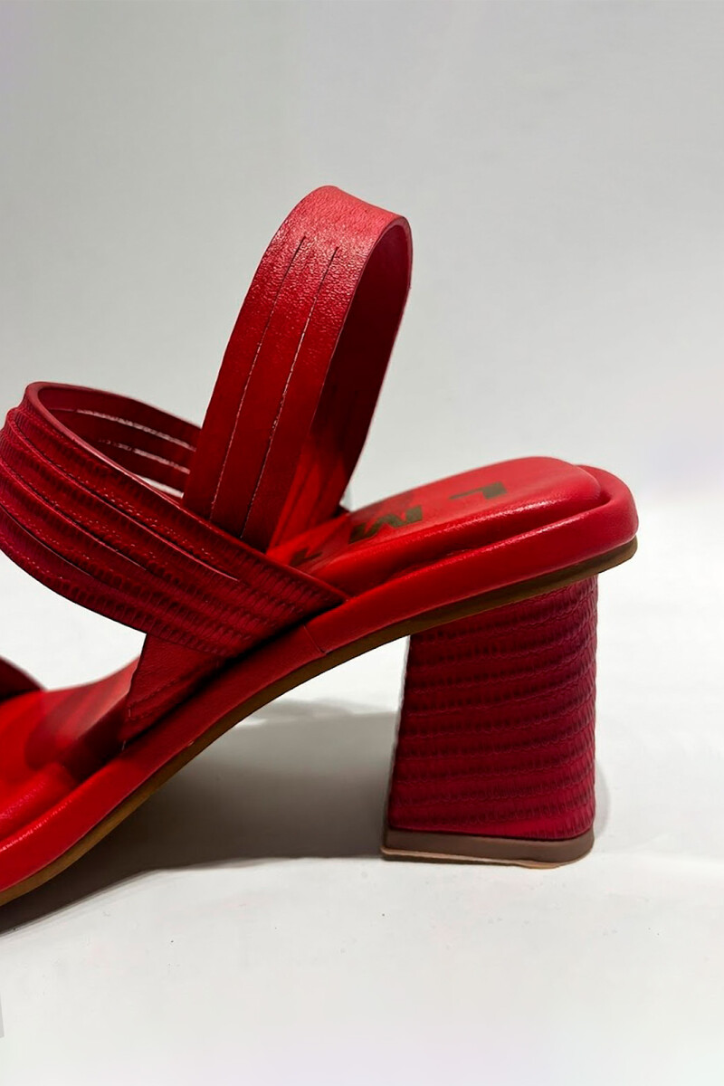 SANDALIA TRAMA ROJO