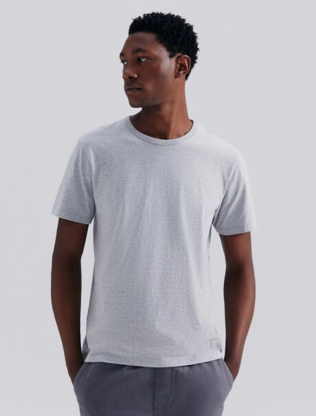 CAMISETA BÁSICA MANGA CORTA GRIS