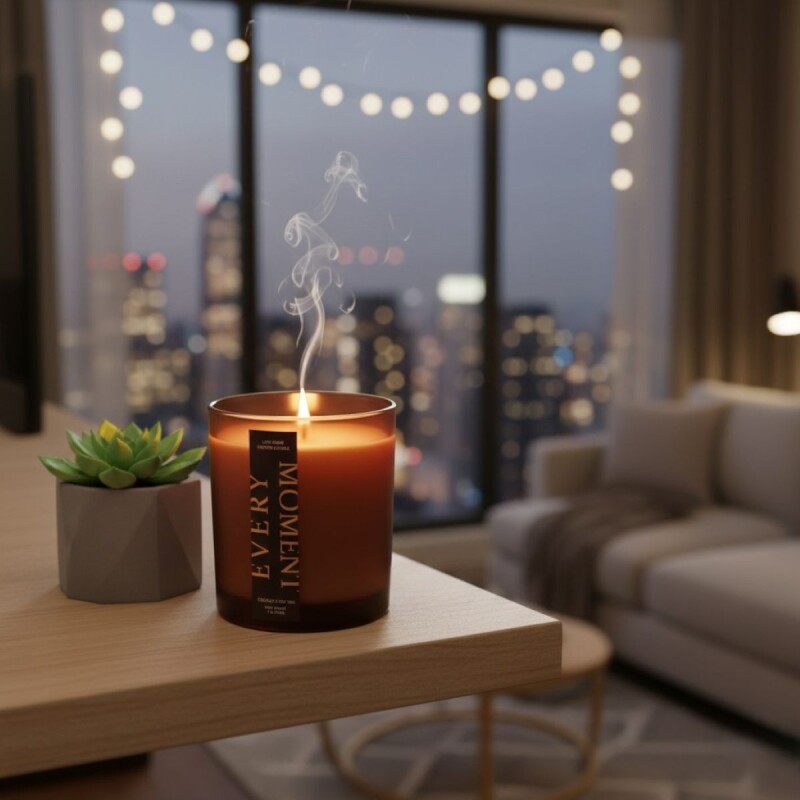 VELA AROMATICA WILDROSE/OUD 8X9CM Unica