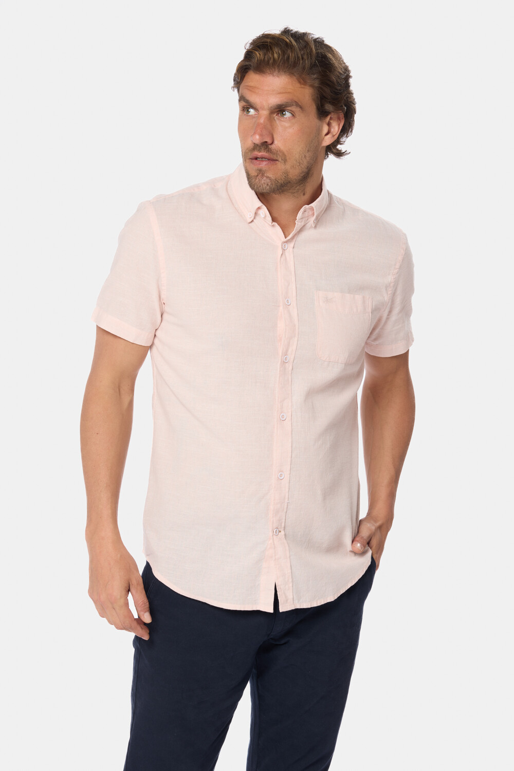 CAMISA DE LINO Rosa