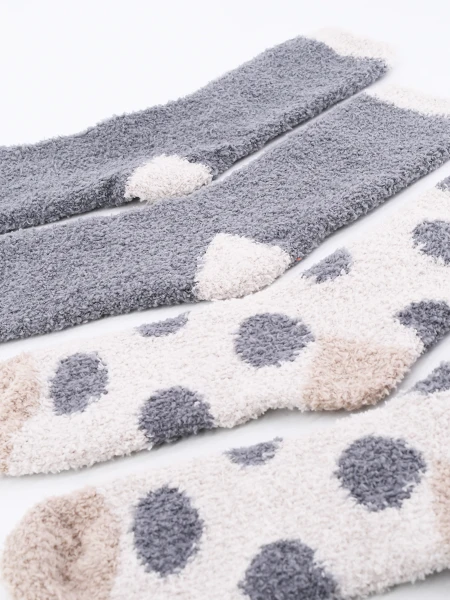 MEDIAS CHENILLE PACK X 2 ESTAMPADO 1