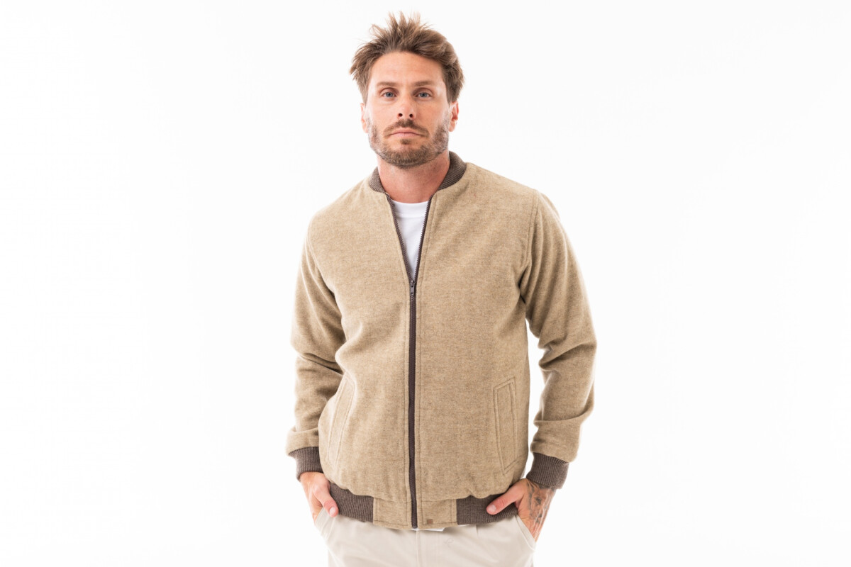 CAMPERA CORTA LANA Beige