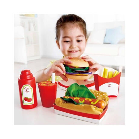 Juego de Comida Rápida Hape En Madera Juego de Comida Rápida Hape En Madera