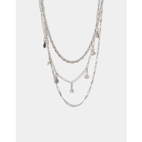 Collares Cortos Con corazón Plateado