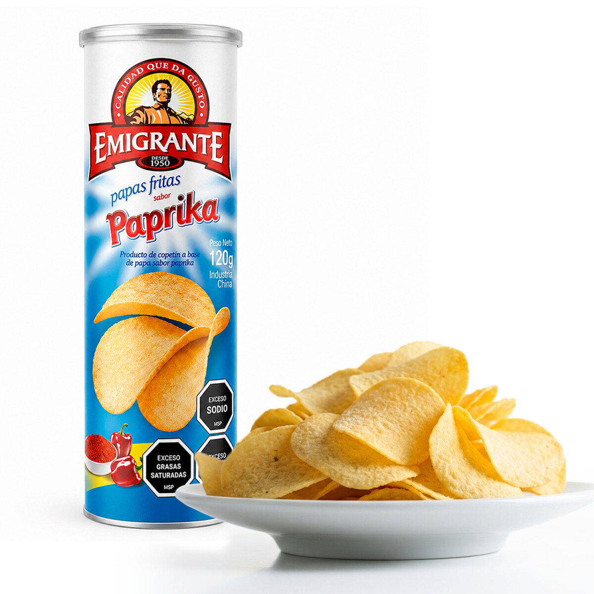Papas Chips Sabor Paprika 120g Emigrante 