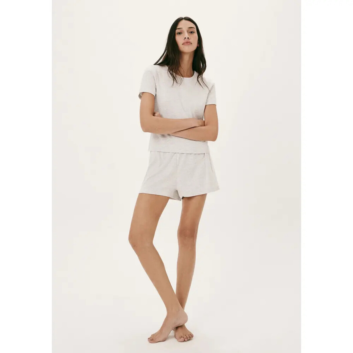 PIJAMA MM FEM - BRANCO MESCLA 