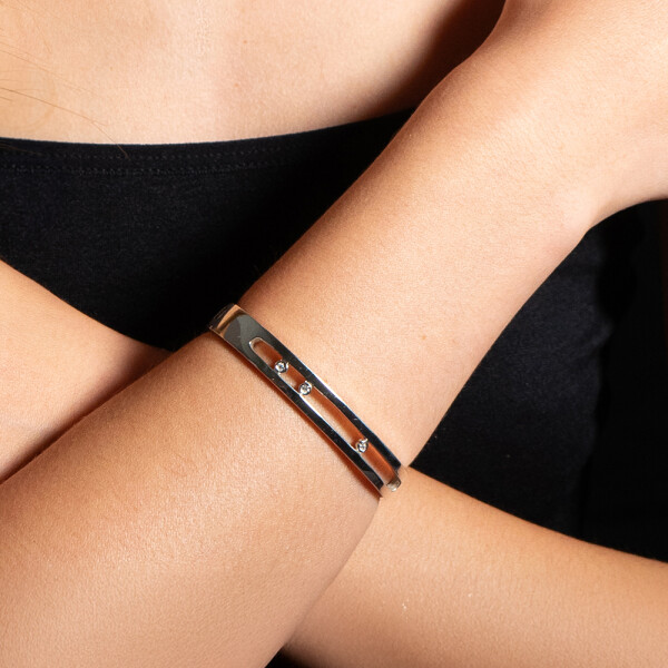 Pulsera Jacinta de plata 925 con brillantes Pulsera Jacinta de plata 925 con brillantes