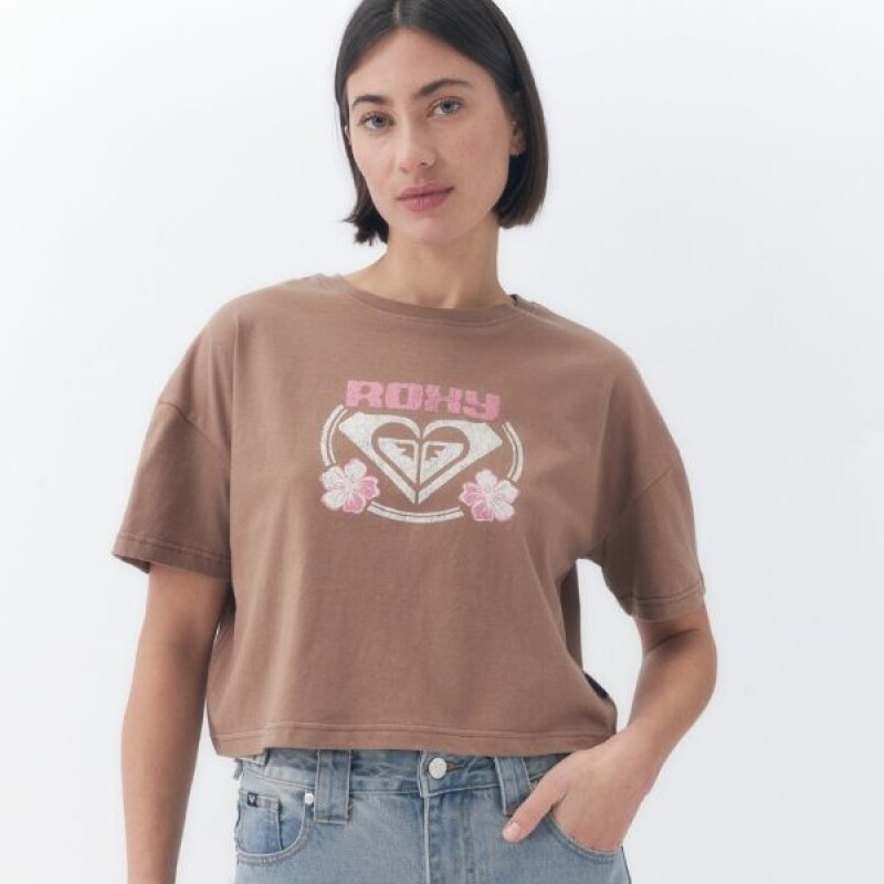 Remera Roxy Algodón Marron