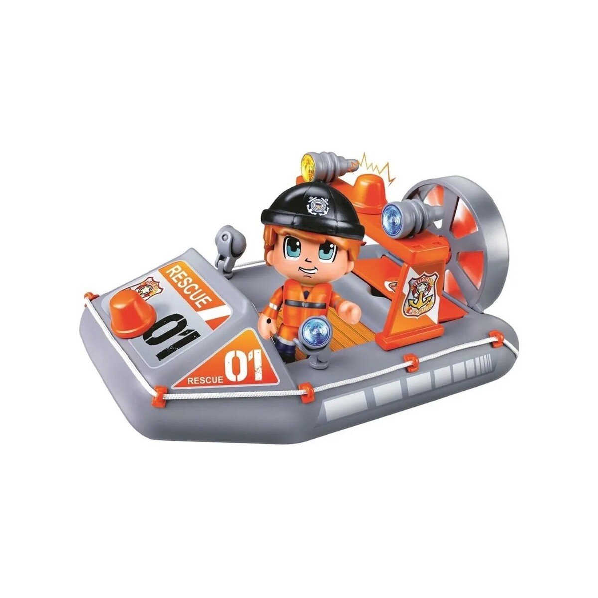 Muñeco Juguete Pinypon Bote rescatista con accesorios 