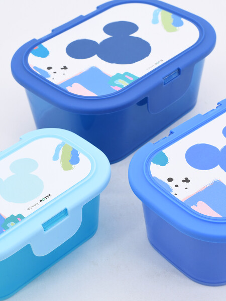 CONTENEDORES SET X3 MICKEY AZUL