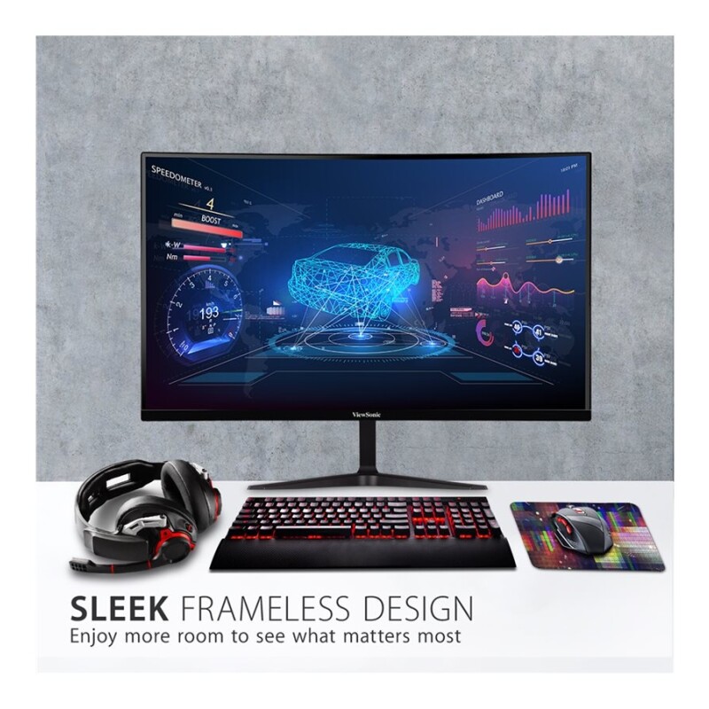 ViewSonic OMNI VX2718-PC-MHD - Monitor LED - gaming - curvado - 27" - 1920 x 1080 Full HD (1080p) @ 180 Hz - MVA - 250 cd/m² - 4 ViewSonic OMNI VX2718-PC-MHD - Monitor LED - gaming - curvado - 27" - 1920 x 1080 Full HD (1080p) @ 180 Hz - MVA - 250 cd/m² - 4