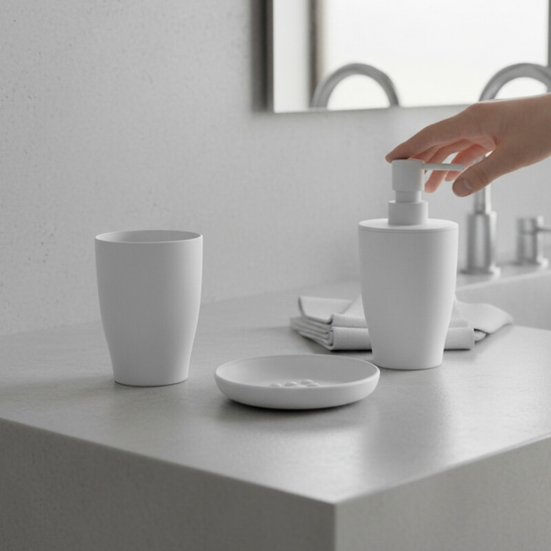 Set de baño 3 piezas Pure BLANCO