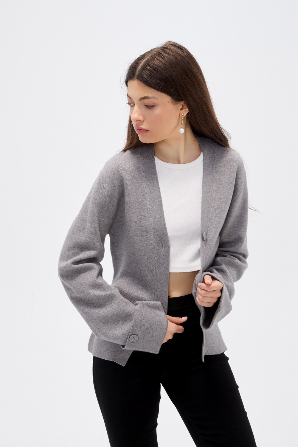 Saco Opal Gris Melange Medio
