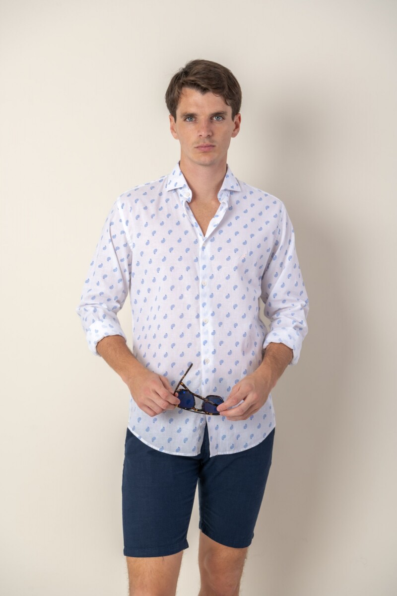 Camisa Paisley Lino 