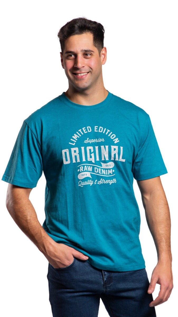 SNAKE T-SHIRT PRINT - PETROLEO 