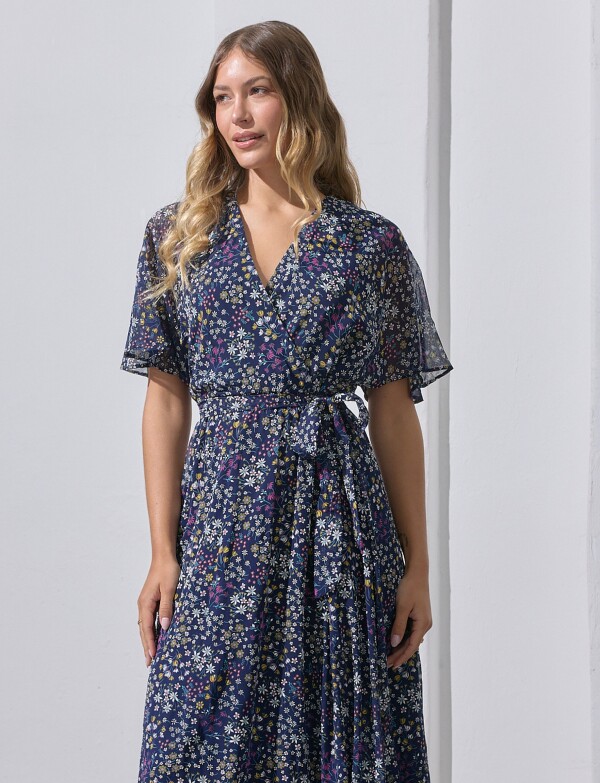Vestido Maxi Flores AZUL/MULTI