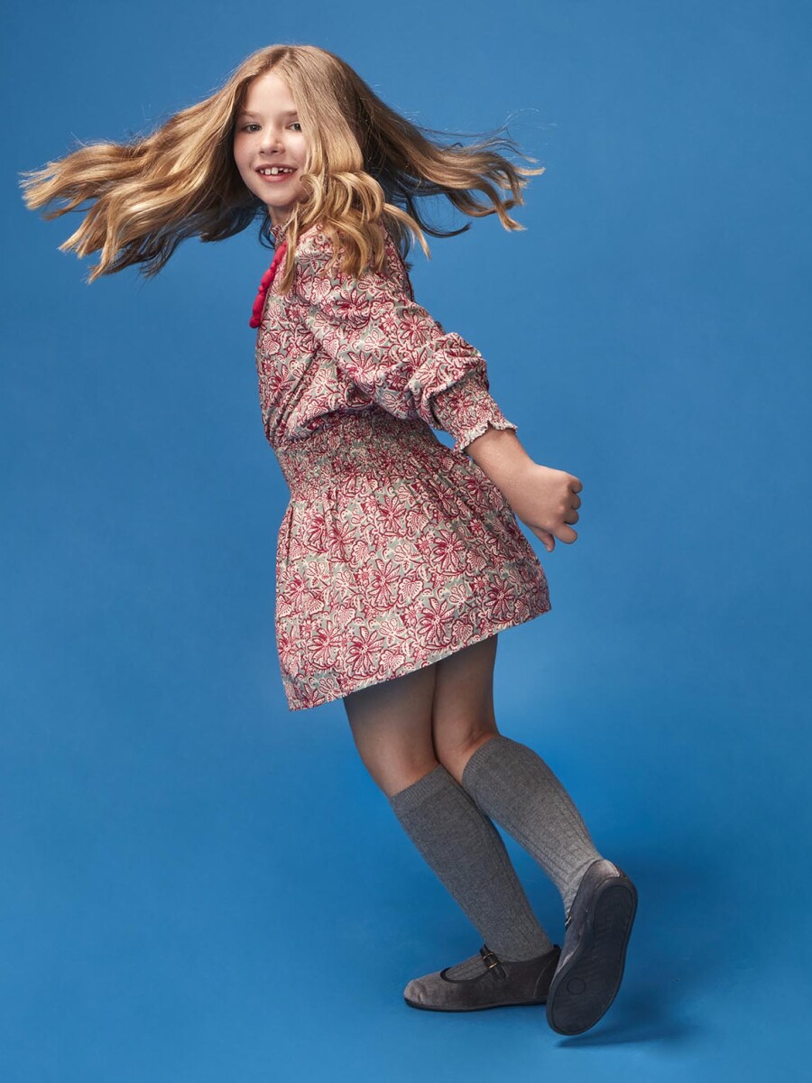 Vestido Flor India Verde Oscuro