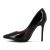 Zapato Formal Mujer Vizzano Taco Alto Charol Negro