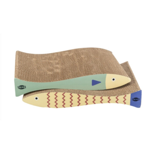 SCRATCHING CARDBOARDS FISH, CATNIP, 2 PCS, 40 × 30 × 11 CM, 2 PCS., MINT/CREAM SCRATCHING CARDBOARDS FISH, CATNIP, 2 PCS, 40 × 30 × 11 CM, 2 PCS., MINT/CREAM