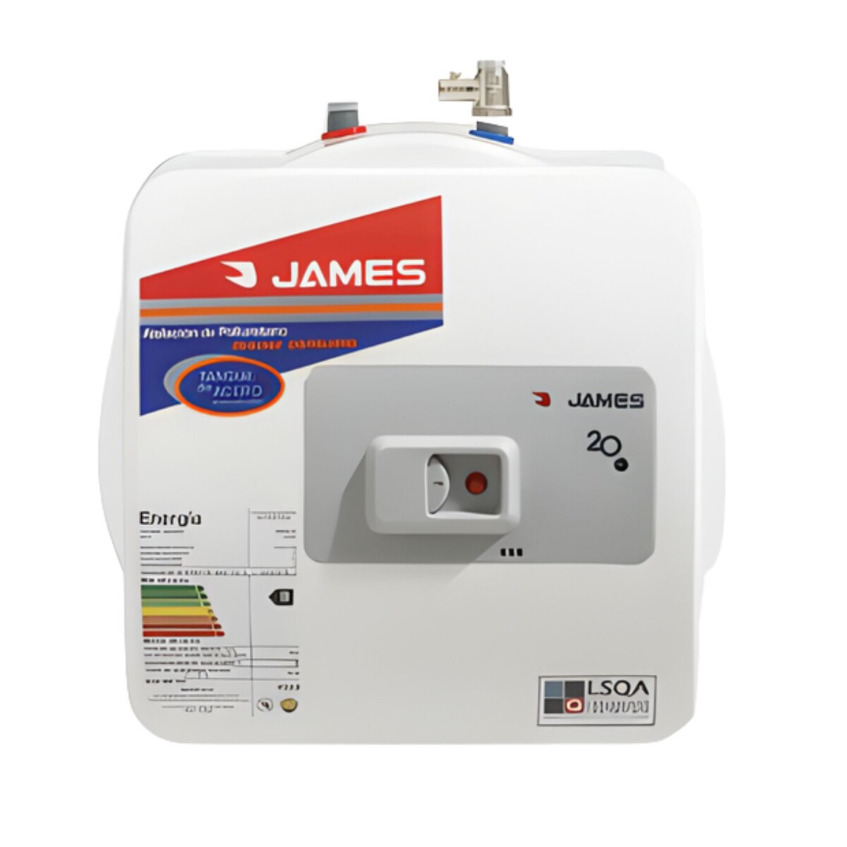 Calefón Termotanque James De Acero 20 Lt. Salida superior 