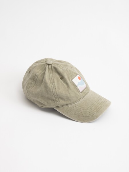 Gorra Visera Parche Gris