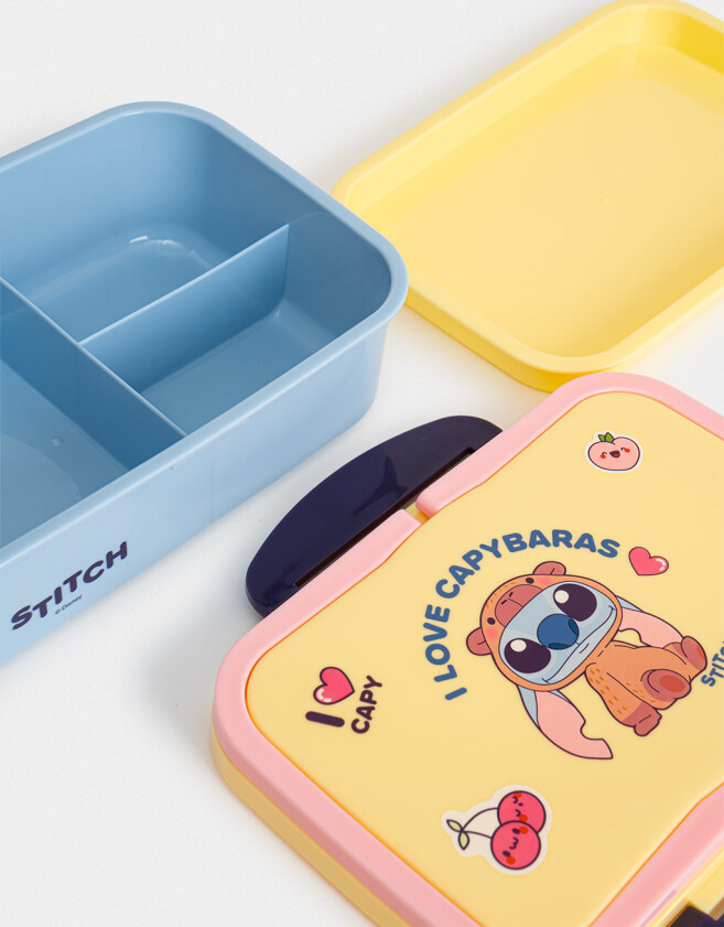 Artículos cocina Lunchera Plástica "stitch Capybara" - Combinacion Bicolor